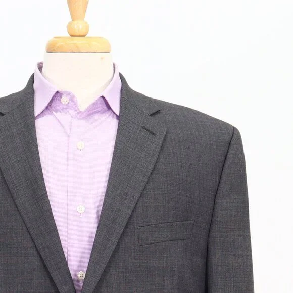 Ralph Lauren 44R Gray Blazer Sport Coat Jacket 2-Button Solid Y057 - Picture 5 of 11